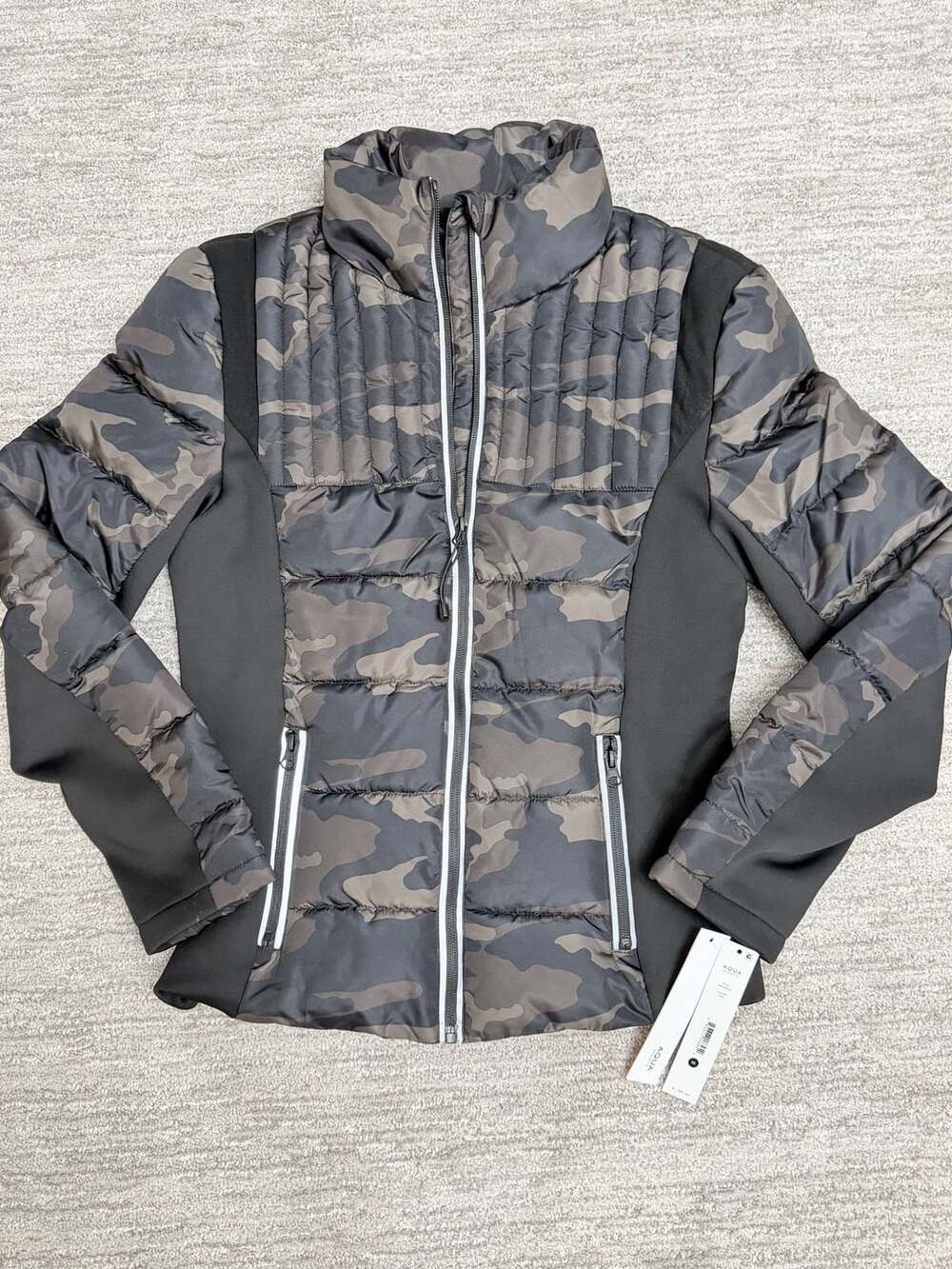 Aqua Athletic Puffer Camo Jacket